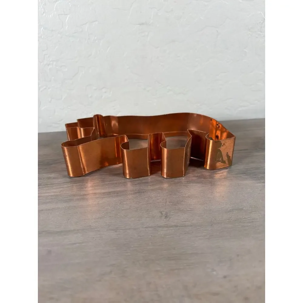 Lot of 4 Large Vintage Cookie Cutters‎ Bear Moose and Medium Stars